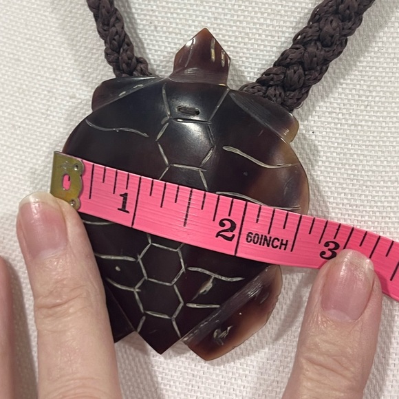 Carved Shell Turtle Necklace - Picture 6 of 10
